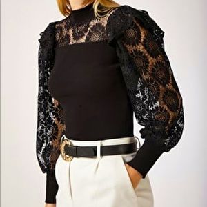 Lace Shoulder Top